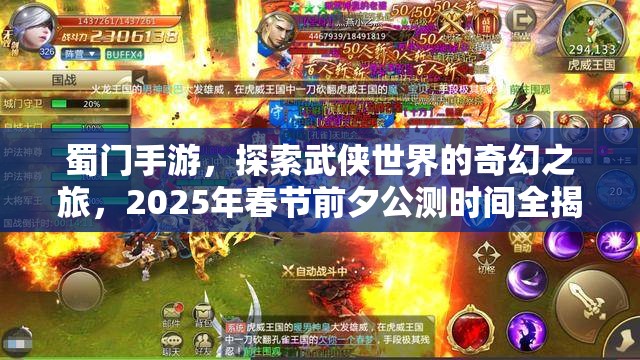 蜀门手游，探索武侠世界的奇幻之旅，2025年春节前夕公测时间全揭秘