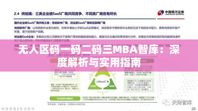 无人区码一码二码三MBA智库：深度解析与实用指南