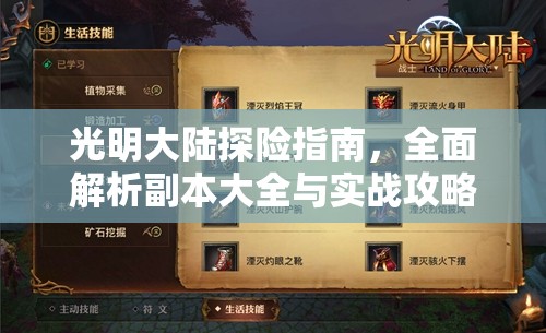 光明大陆探险指南，全面解析副本大全与实战攻略秘籍