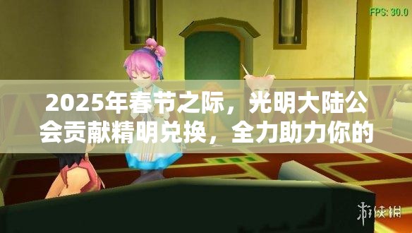 2025年春节之际，光明大陆公会贡献精明兑换，全力助力你的冒险之旅