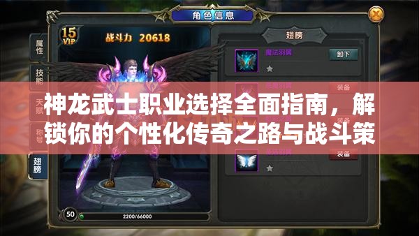 神龙武士职业选择全面指南，解锁你的个性化传奇之路与战斗策略