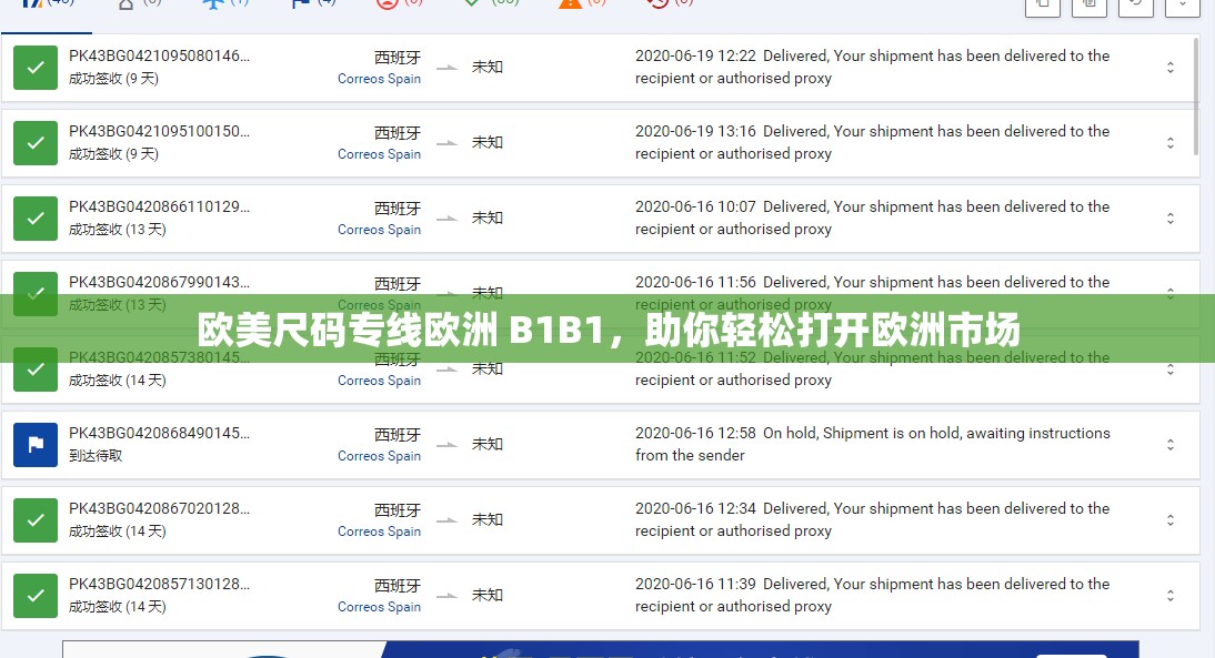 欧美尺码专线欧洲 B1B1，助你轻松打开欧洲市场