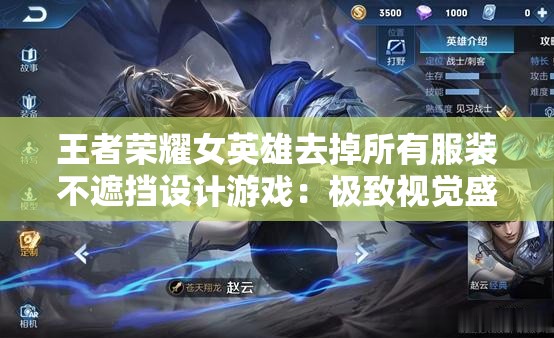 王者荣耀女英雄去掉所有服装不遮挡设计游戏：极致视觉盛宴