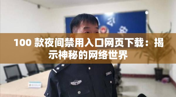 100 款夜间禁用入口网页下载：揭示神秘的网络世界