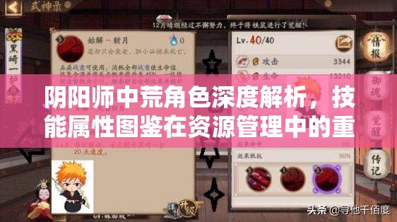 阴阳师中荒角色深度解析，技能属性图鉴在资源管理中的重要性及实战高效运用策略
