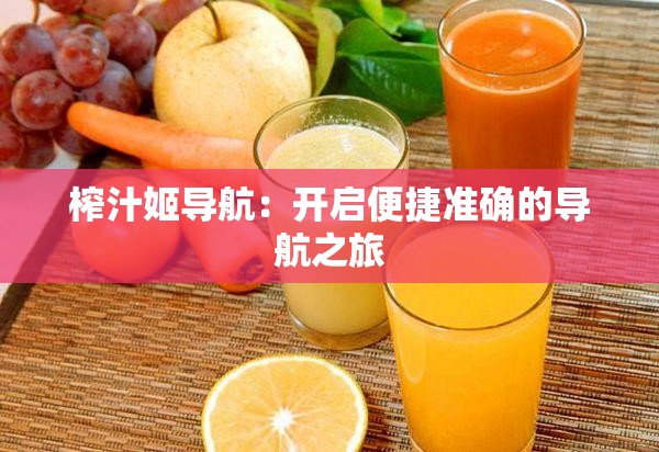 榨汁姬导航：开启便捷准确的导航之旅