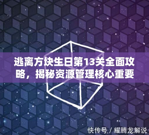 逃离方块生日第13关全面攻略，揭秘资源管理核心重要性及实施高效策略