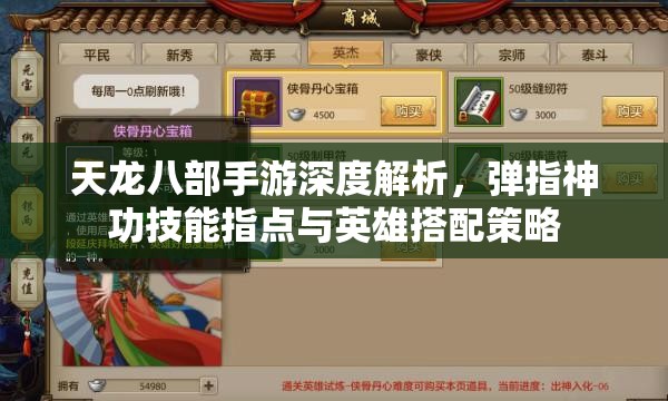 天龙八部手游深度解析，弹指神功技能指点与英雄搭配策略