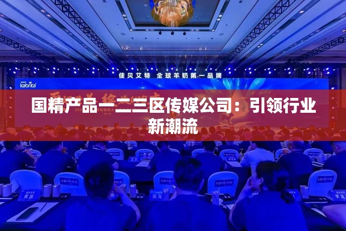 国精产品一二三区传媒公司：引领行业新潮流