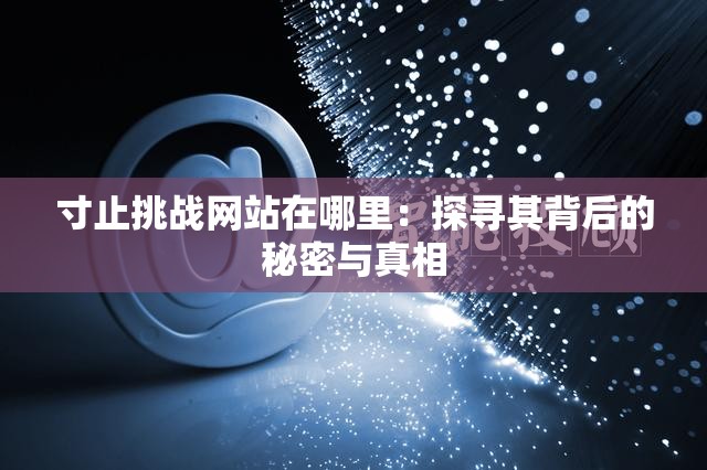 寸止挑战网站在哪里：探寻其背后的秘密与真相