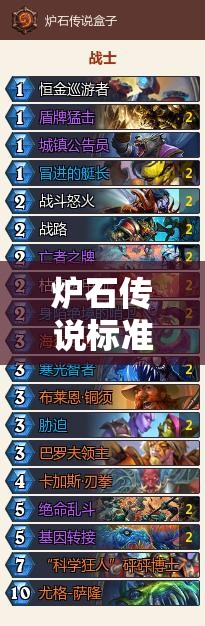 炉石传说标准爆牌贼，策略布局与艺术操作的极致融合展现