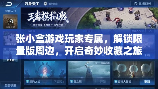 张小盒游戏玩家专属，解锁限量版周边，开启奇妙收藏之旅2025