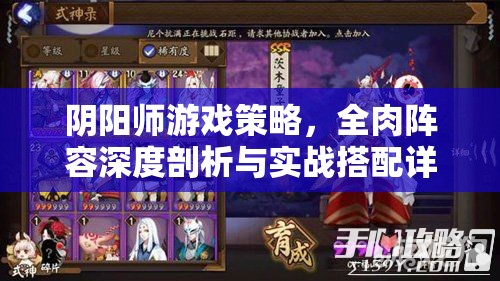 阴阳师游戏策略，全肉阵容深度剖析与实战搭配详解指南