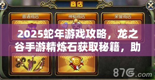 2025蛇年游戏攻略，龙之谷手游精炼石获取秘籍，助你打造顶尖装备的钥匙