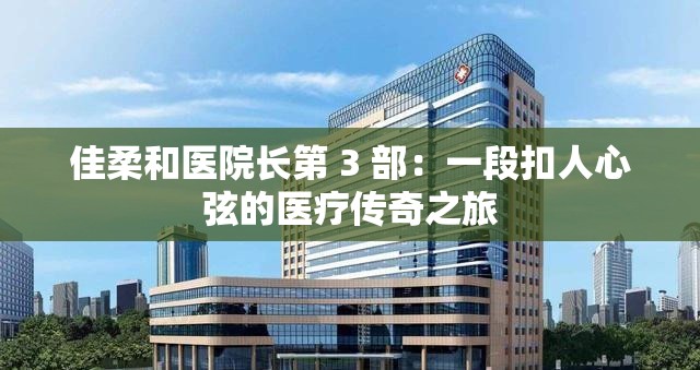 佳柔和医院长第 3 部：一段扣人心弦的医疗传奇之旅