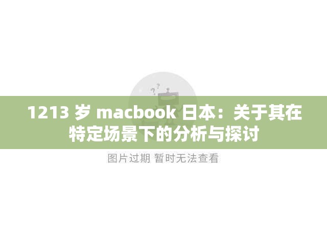 1213 岁 macbook 日本：关于其在特定场景下的分析与探讨
