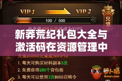 新莽荒纪礼包大全与激活码在资源管理中的核心价值及高效整合利用策略