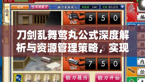 刀剑乱舞莺丸公式深度解析与资源管理策略，实现资源高效利用与价值最大化