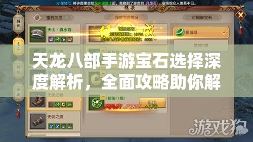 天龙八部手游宝石选择深度解析，全面攻略助你解锁终极战斗潜能