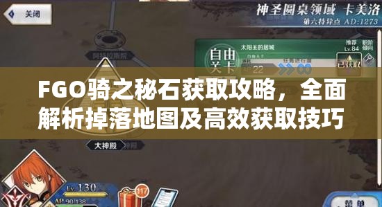 FGO骑之秘石获取攻略，全面解析掉落地图及高效获取技巧