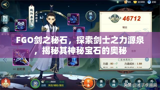 FGO剑之秘石，探索剑士之力源泉，揭秘其神秘宝石的奥秘