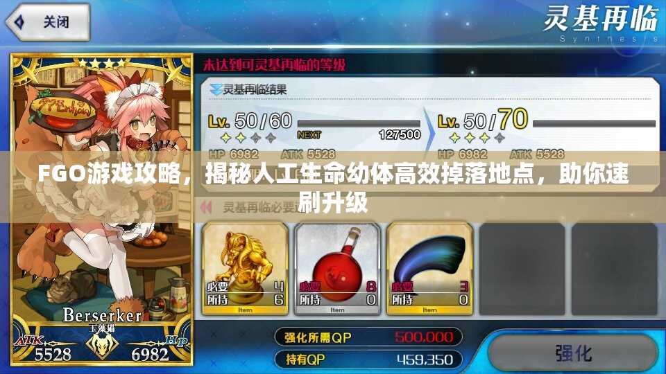 FGO游戏攻略，揭秘人工生命幼体高效掉落地点，助你速刷升级