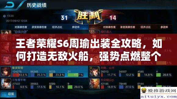 王者荣耀S6周瑜出装全攻略，如何打造无敌火船，强势点燃整个战场