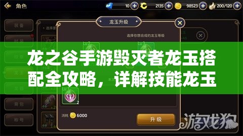 龙之谷手游毁灭者龙玉搭配全攻略，详解技能龙玉与装备龙玉选择