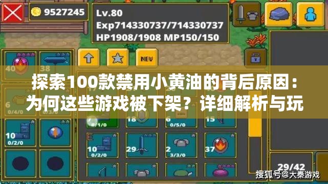 探索100款禁用小黄油的背后原因：为何这些游戏被下架？详细解析与玩家反馈