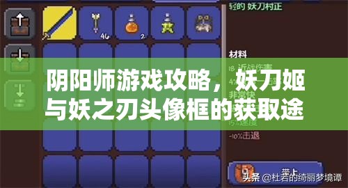 阴阳师游戏攻略，妖刀姬与妖之刃头像框的获取途径与管理方法