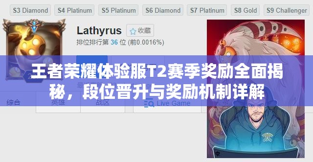 王者荣耀体验服T2赛季奖励全面揭秘，段位晋升与奖励机制详解