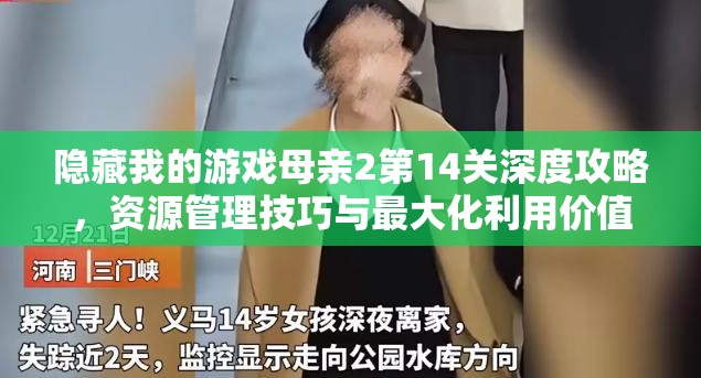 隐藏我的游戏母亲2第14关深度攻略，资源管理技巧与最大化利用价值策略