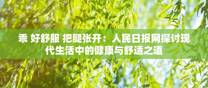 乖 好舒服 把腿张开：人民日报网探讨现代生活中的健康与舒适之道