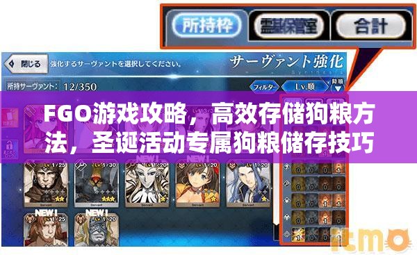 FGO游戏攻略，高效存储狗粮方法，圣诞活动专属狗粮储存技巧