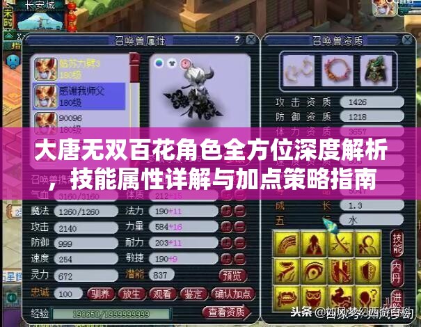 大唐无双百花角色全方位深度解析，技能属性详解与加点策略指南