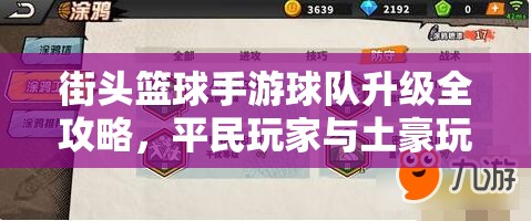 街头篮球手游球队升级全攻略，平民玩家与土豪玩家的资源管理智慧解析