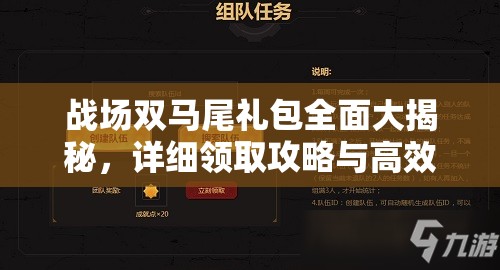 战场双马尾礼包全面大揭秘，详细领取攻略与高效使用秘籍分享