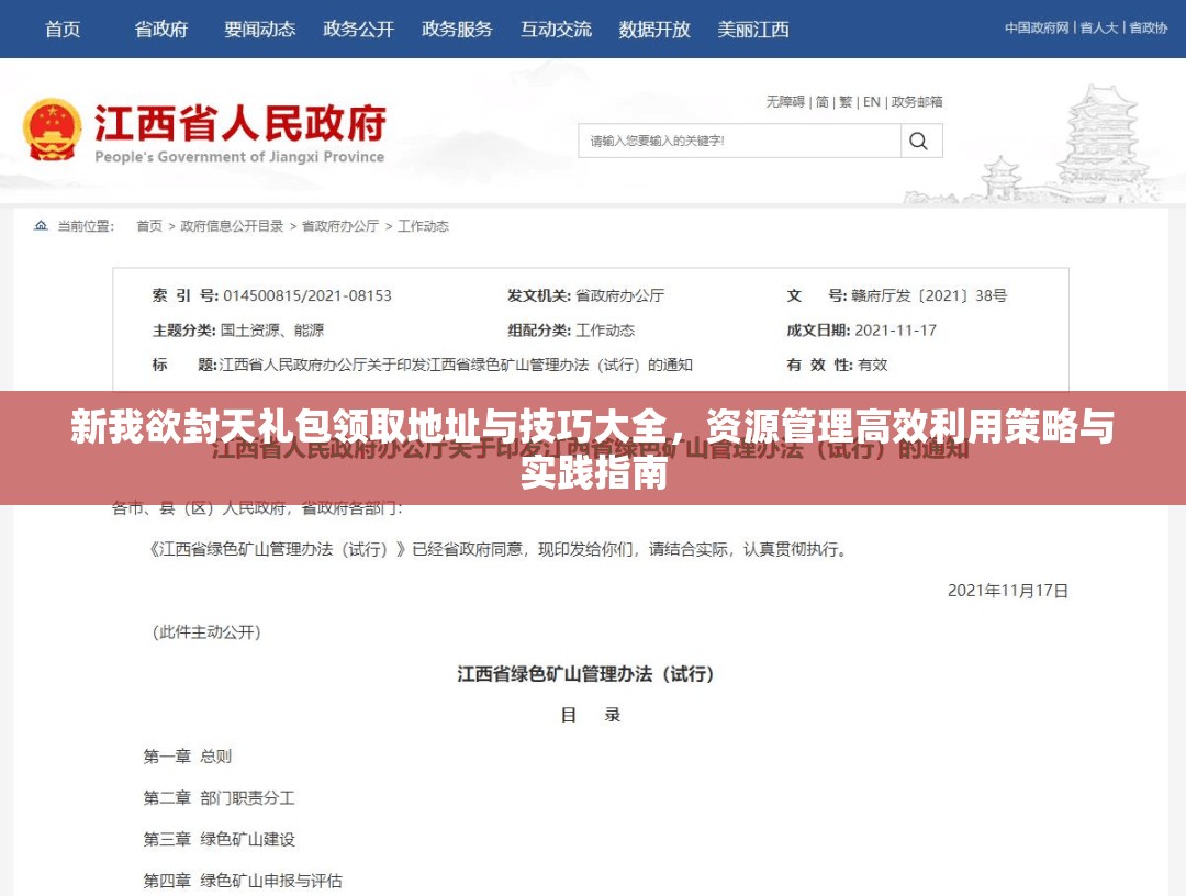 新我欲封天礼包领取地址与技巧大全，资源管理高效利用策略与实践指南