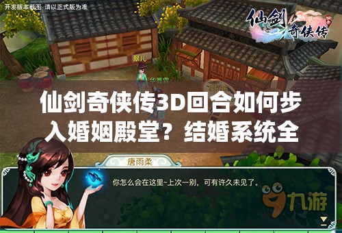 仙剑奇侠传3D回合如何步入婚姻殿堂？结婚系统全揭秘！