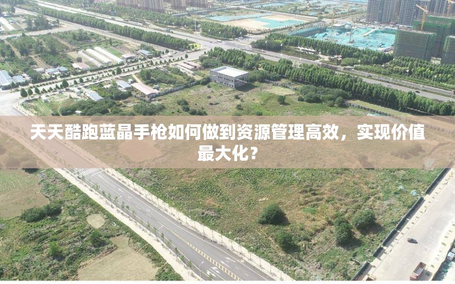 天天酷跑蓝晶手枪如何做到资源管理高效，实现价值最大化？