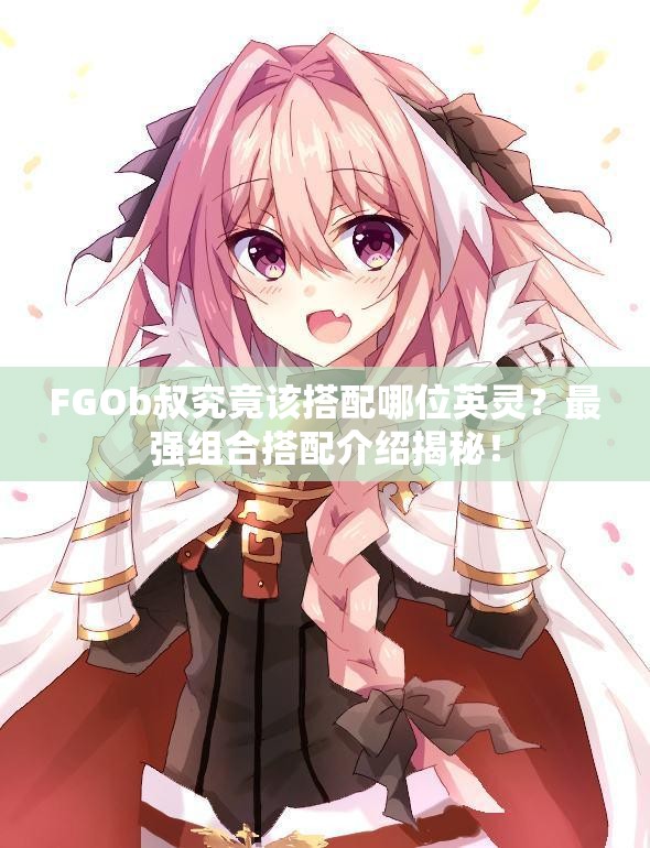 FGOb叔究竟该搭配哪位英灵？最强组合搭配介绍揭秘！