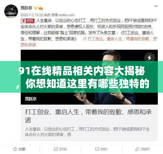 91在线精品相关内容大揭秘，你想知道这里有哪些独特的精品吗？