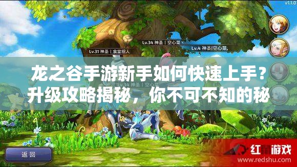 龙之谷手游新手如何快速上手？升级攻略揭秘，你不可不知的秘密？