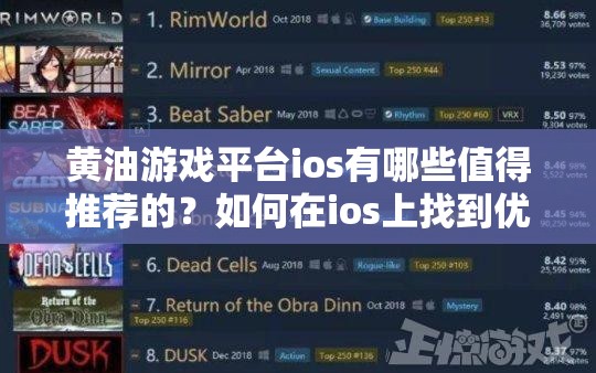 黄油游戏平台ios有哪些值得推荐的？如何在ios上找到优质黄油游戏平台？