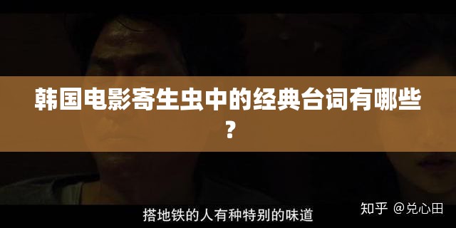 韩国电影寄生虫中的经典台词有哪些？