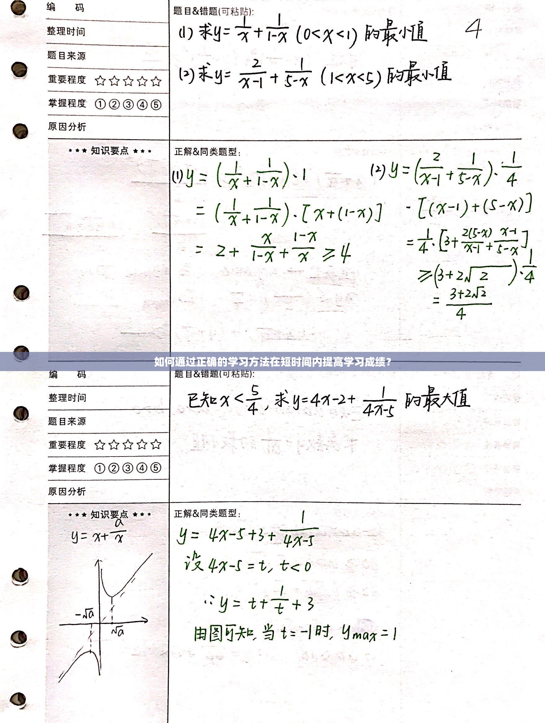 如何通过正确的学习方法在短时间内提高学习成绩？