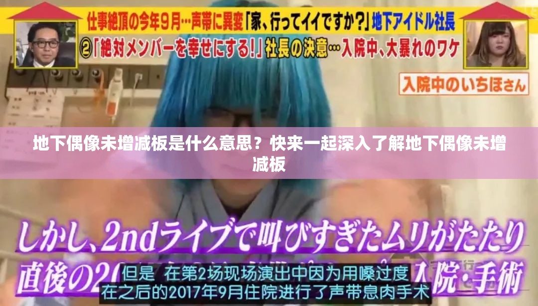 地下偶像未增减板是什么意思？快来一起深入了解地下偶像未增减板