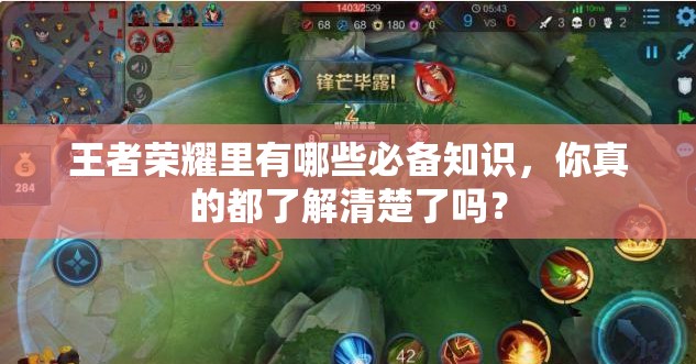 王者荣耀里有哪些必备知识，你真的都了解清楚了吗？