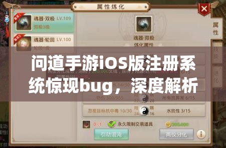 问道手游iOS版注册系统惊现bug，深度解析问题究竟何在？
