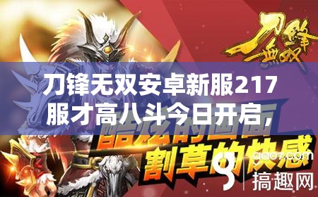 刀锋无双安卓新服217服才高八斗今日开启，全面攻略你准备好了吗？